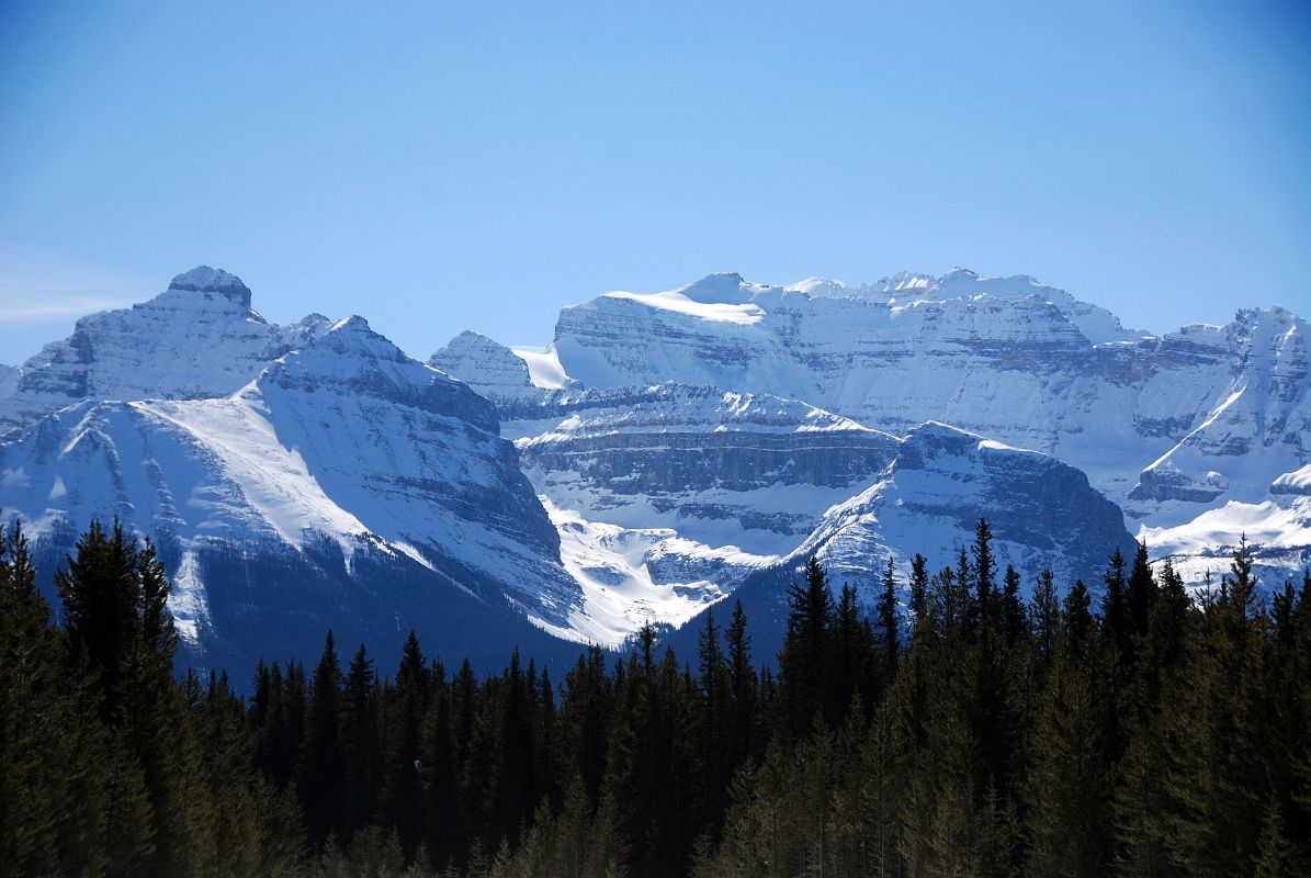 15 Mount Niblock, Popes Peak, Narao Peak From Near Herbert Lake On The Icefields Parkway